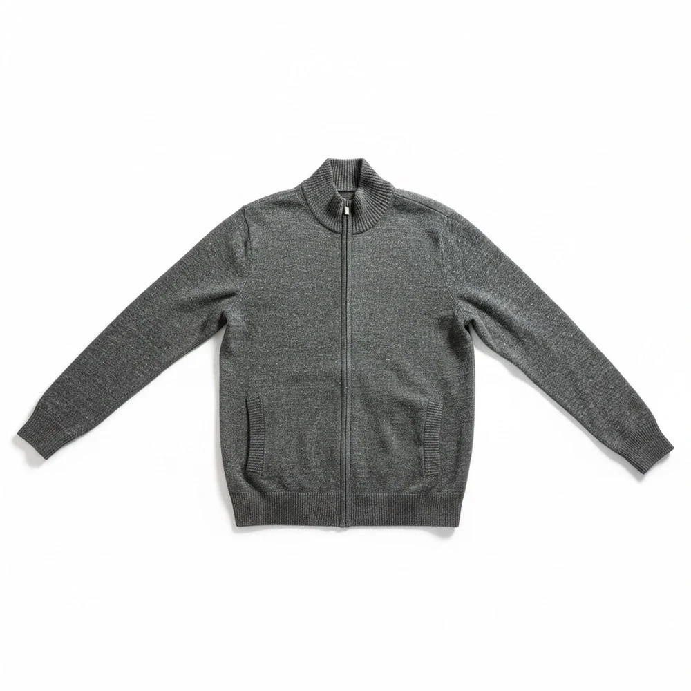Banana Republic Pima Cotton Cashmere Full Zip Sweater Blue gray Size M
